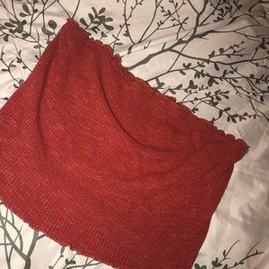 copper colored crop top